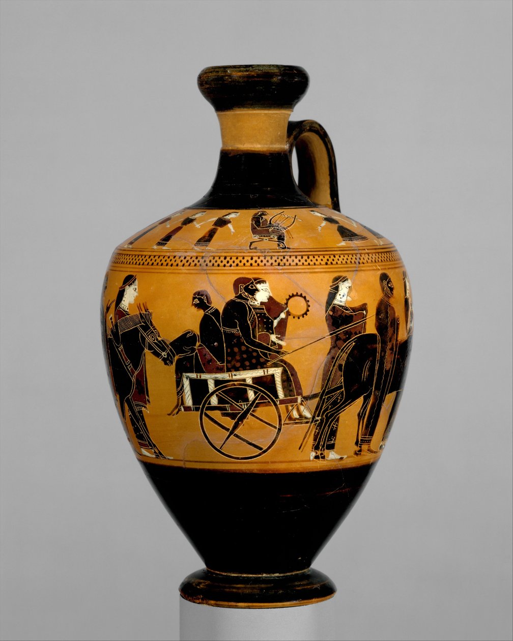 Lekythos in terracotta, c.550-530 a.C. da Amasis Painter