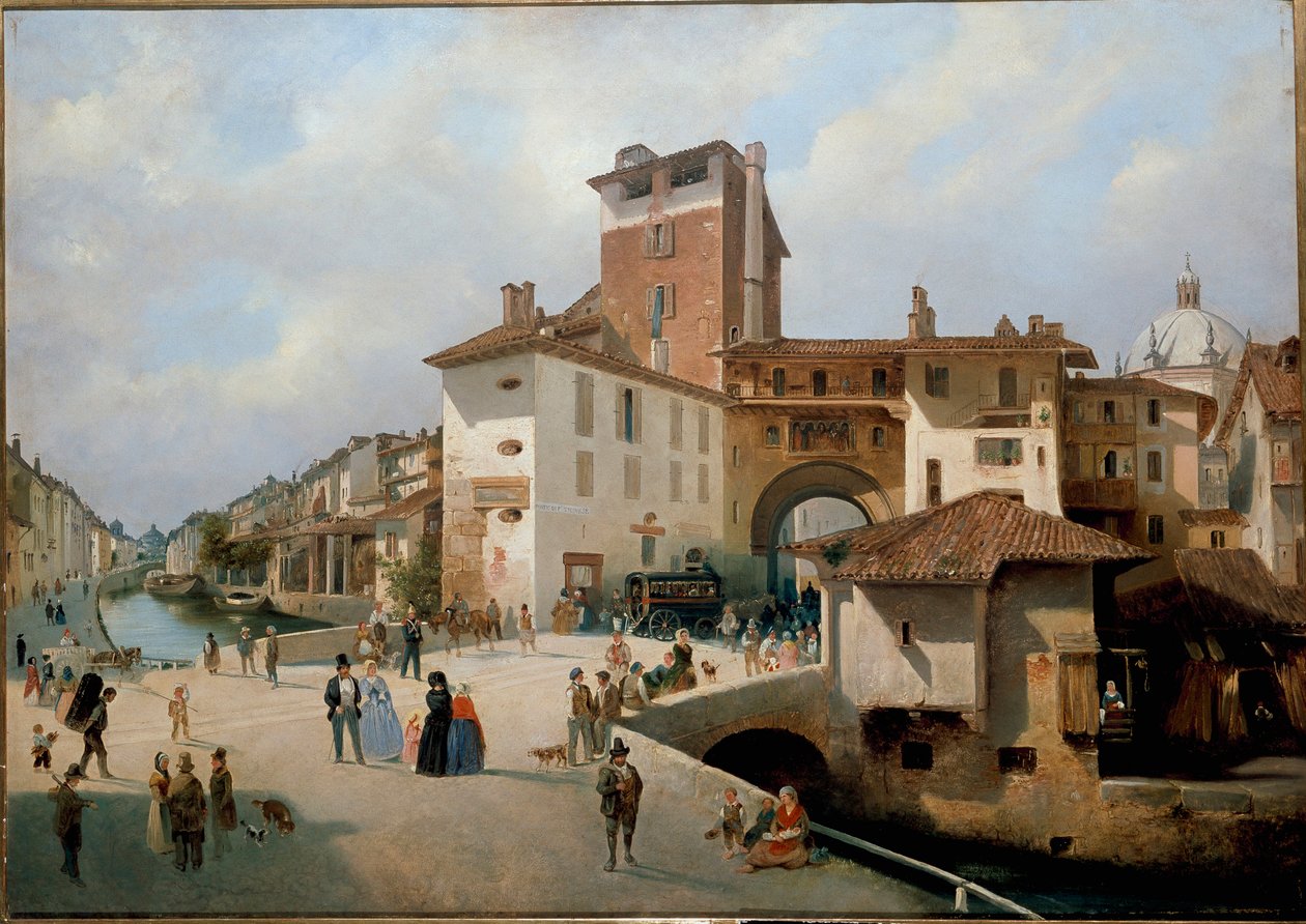 Veduta della Porta Ticinese, Milano (dipinto) da Ambrogio Fermini