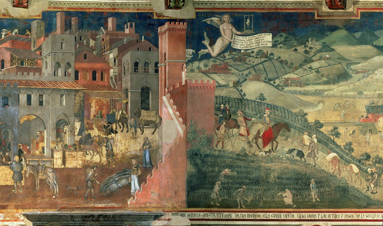 Effetti del buon governo, c.1338 da Ambrogio Lorenzetti