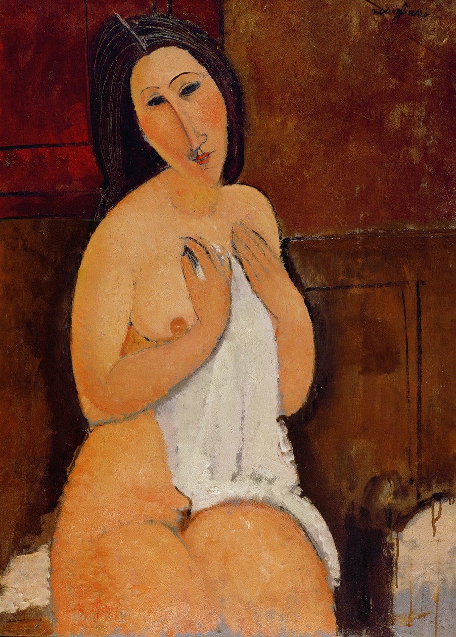 Nudo seduto con una camicia da Amedeo Modigliani