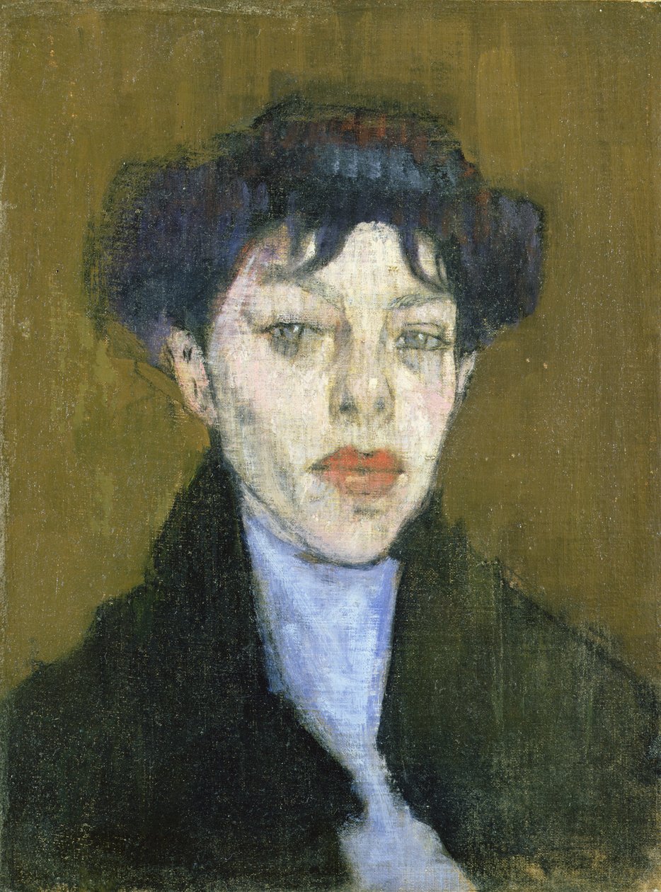 Donna con una sciarpa blu, c.1912 da Amedeo Modigliani