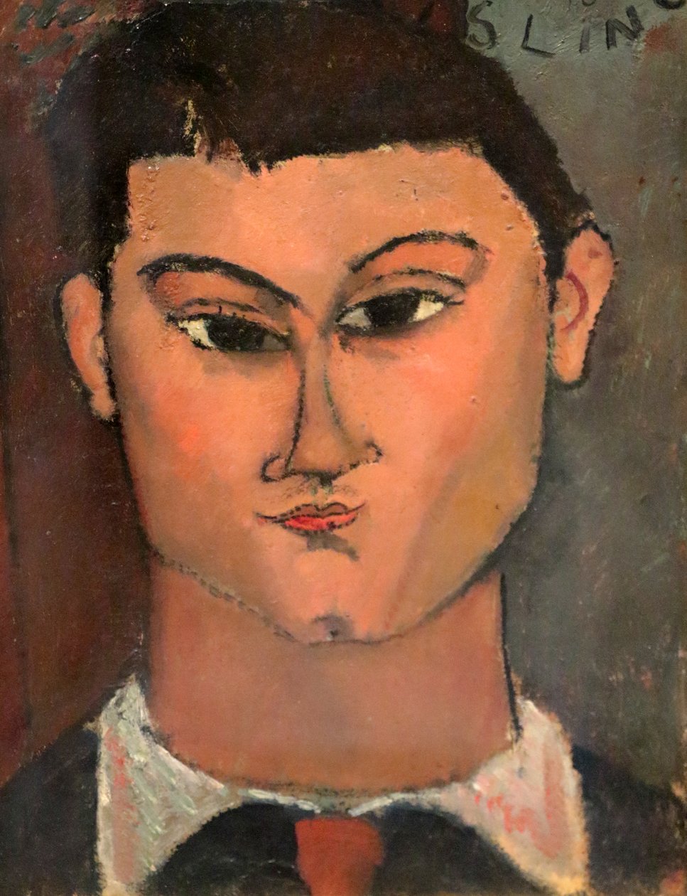 Italian: Ritratto del pittore Moisè Kisling da Amedeo Modigliani