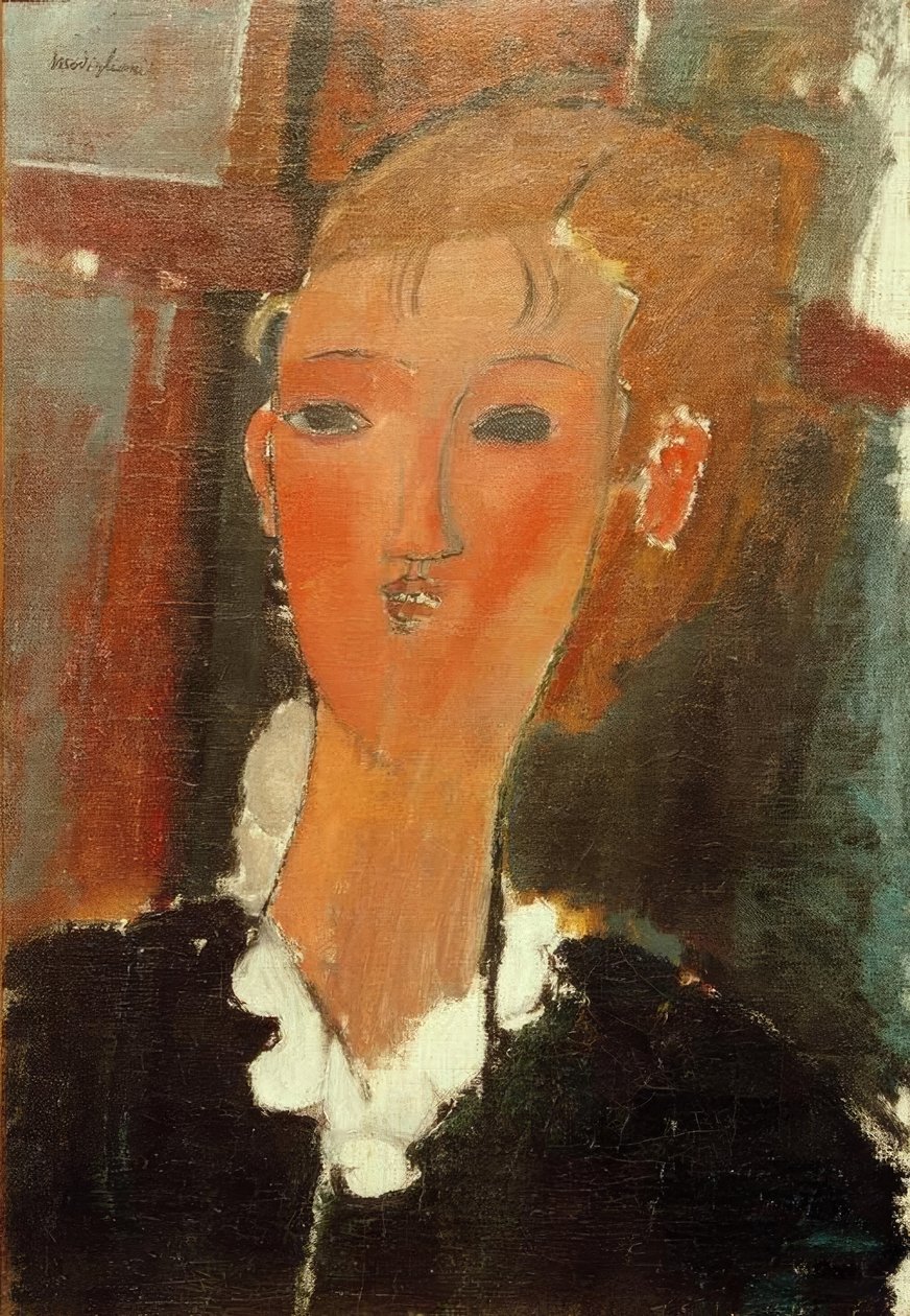 Giovane donna con colletto bianco da Amedeo Modigliani