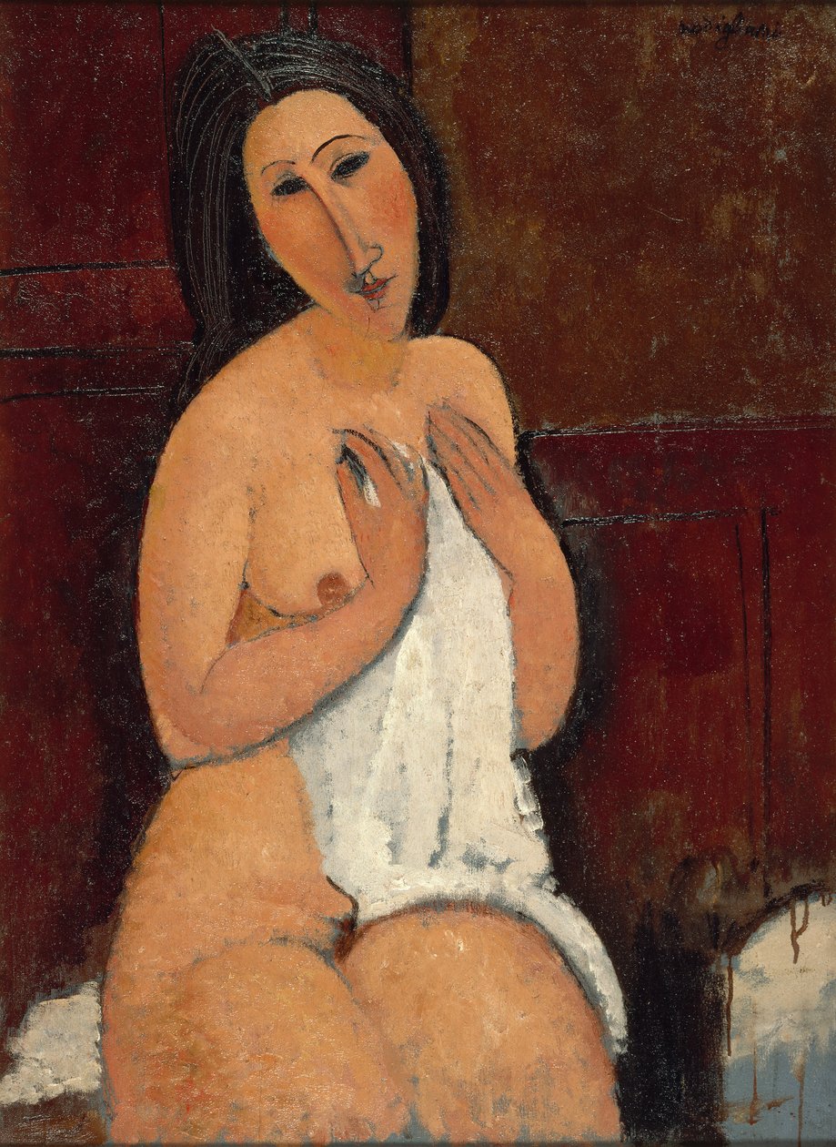 Nudo seduto con camicia, 1917 da Amedeo Modigliani