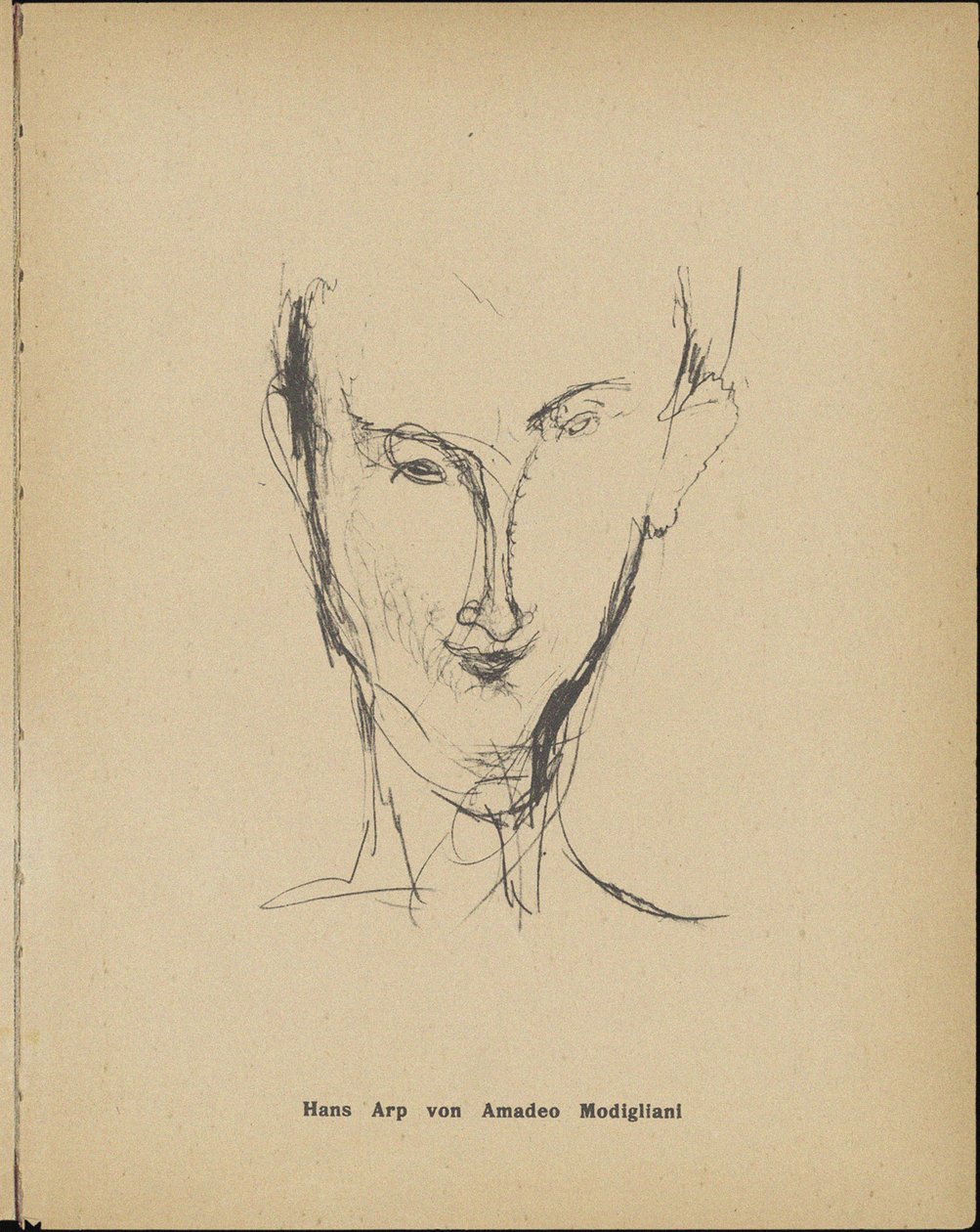 Ritratto di Hans Arp 1886-1966, 1916 da Amedeo Modigliani