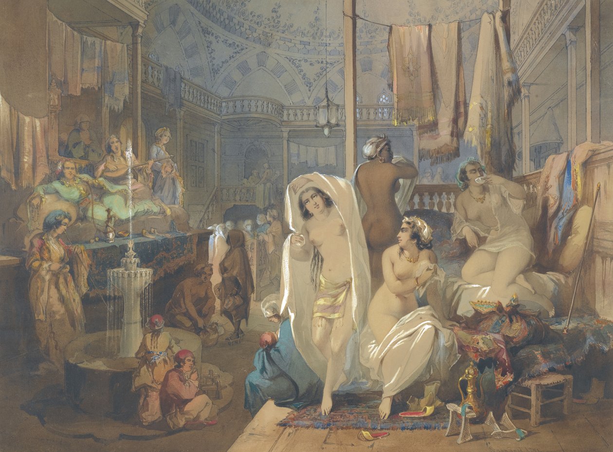 Nel Hammam, 1854 da Amedeo Preziosi
