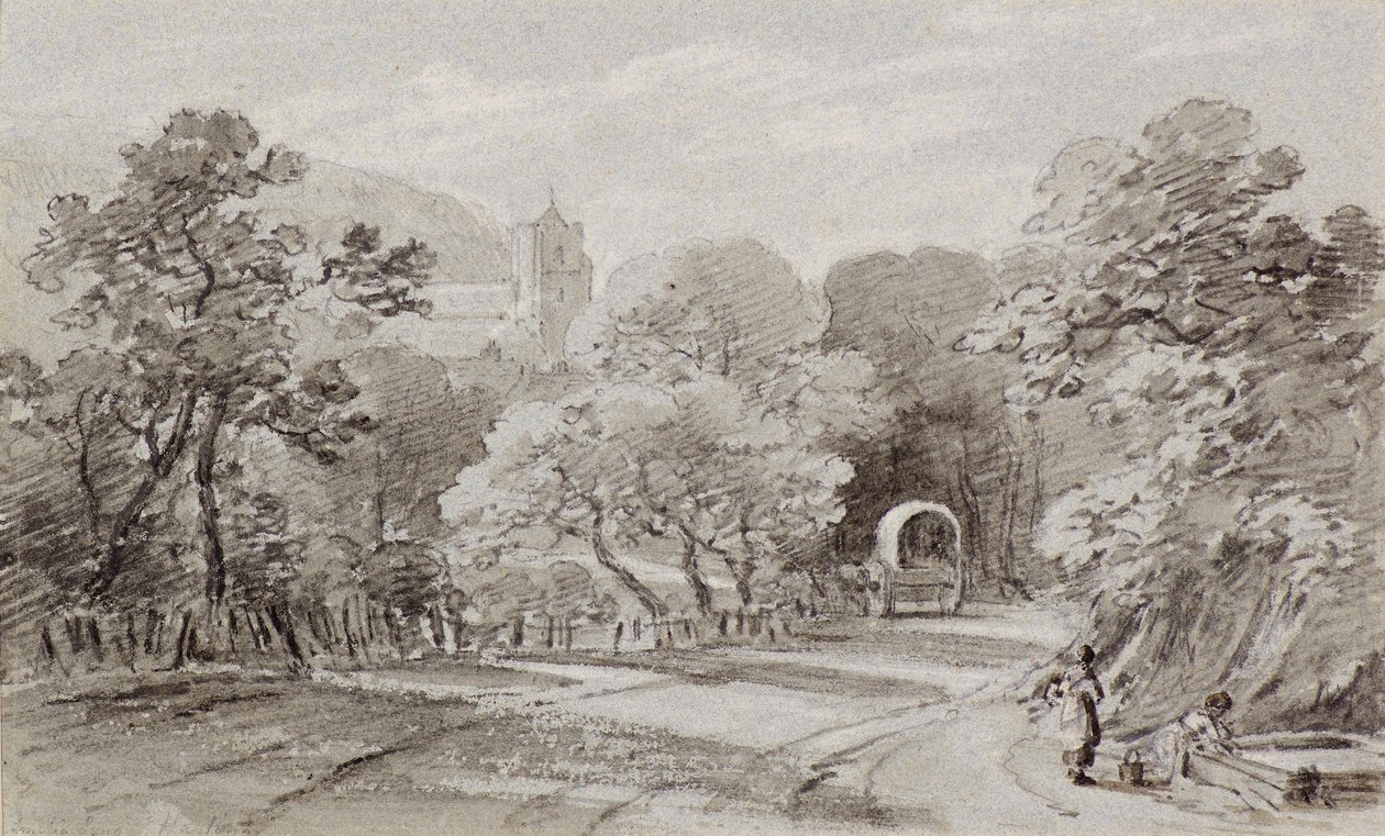 Una strada di campagna, Hastings, c.1803 da Amelia Long