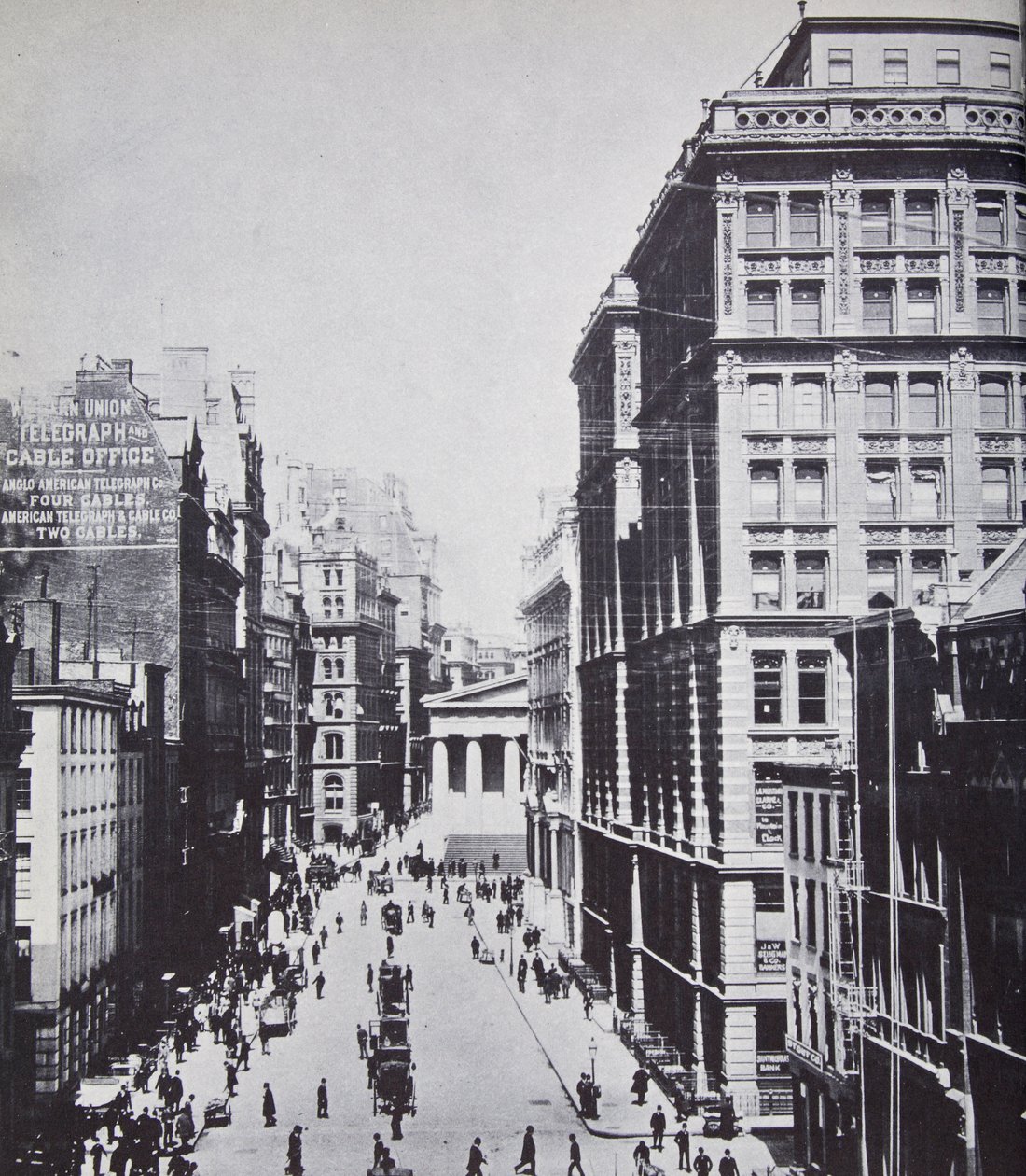 Broad Street, verso Wall Street, New York, 1893 da American Photographer