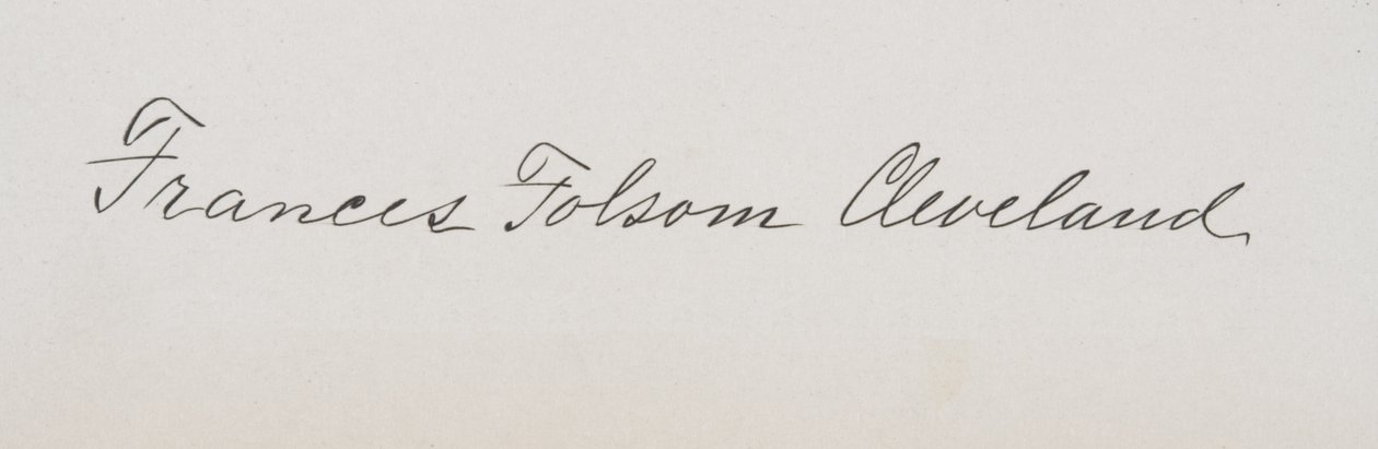 Firma di Frances Cleveland Preston da American School