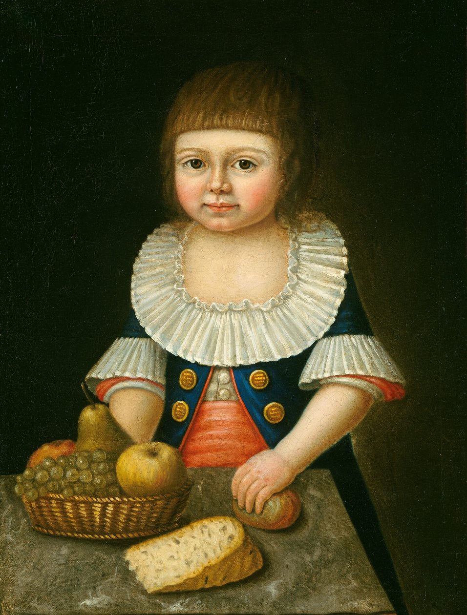 Ragazzo con un cesto di frutta da American 18th Century