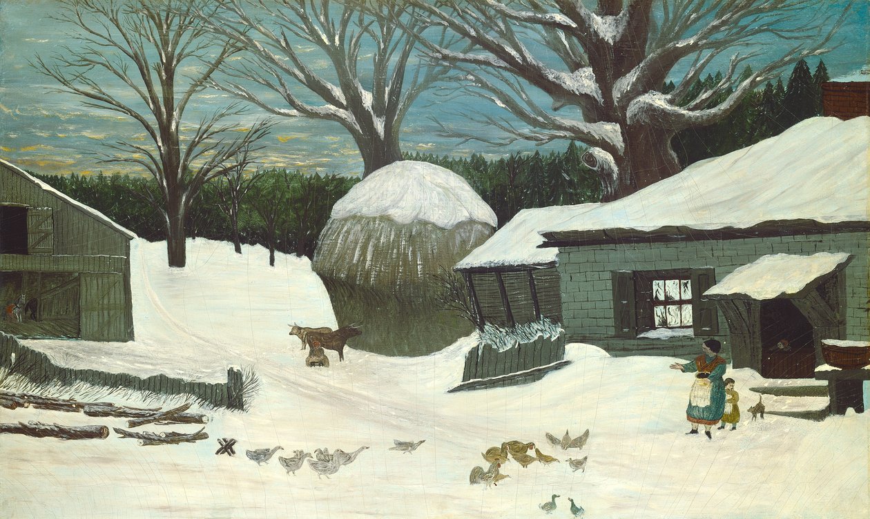 Fattoria del New England in inverno da American 19th Century