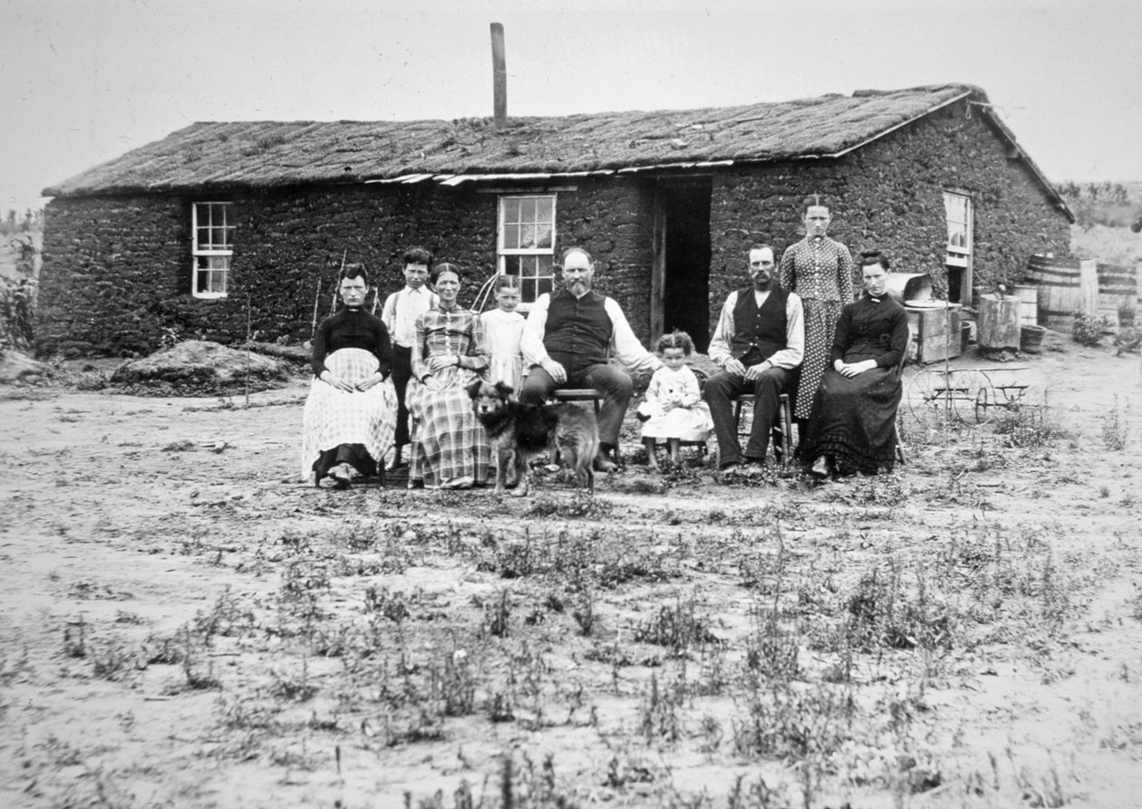 Famiglia di pionieri americani, c.1888 da American Photographer