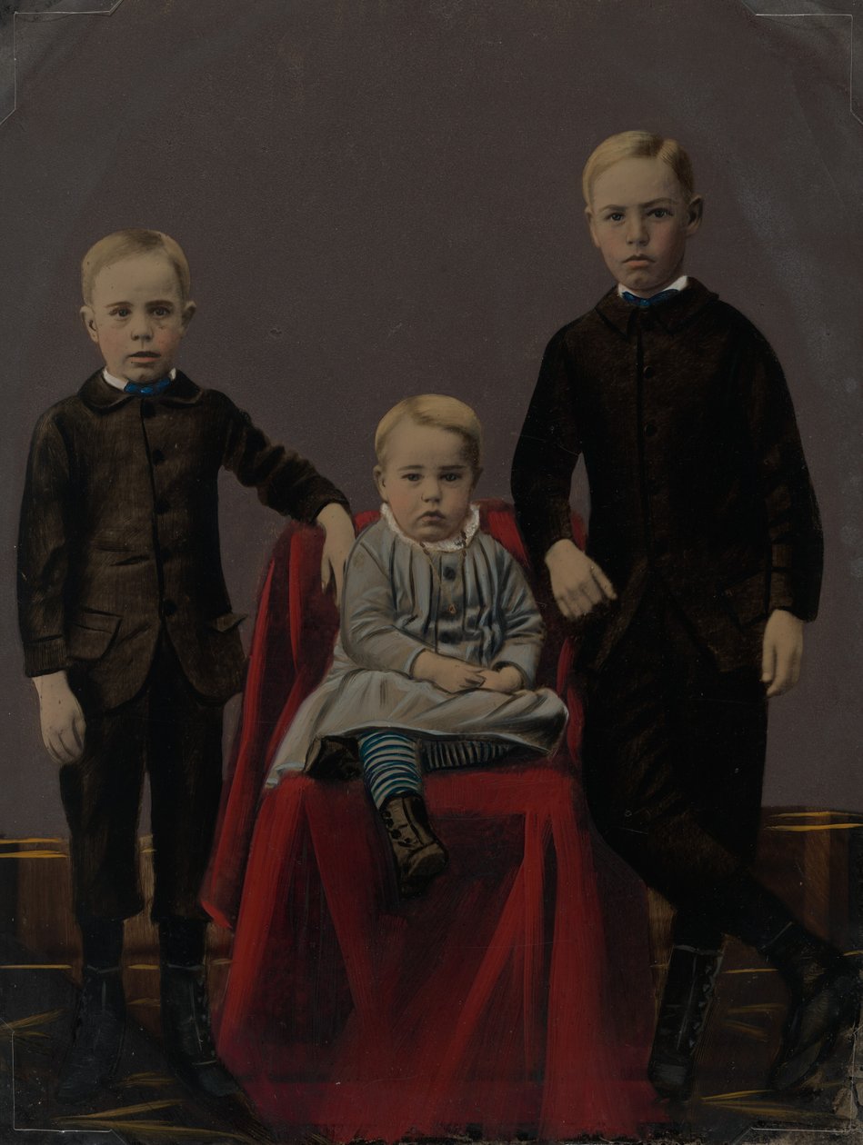 Ritratto di tre ragazzi, anni 1860 (foto) da American Photographer