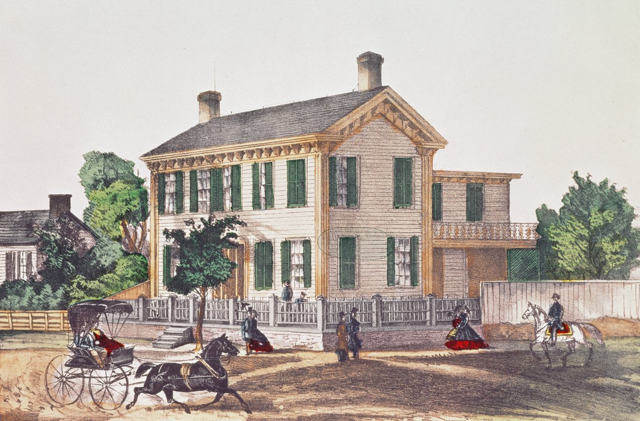 Residenza di Abraham Lincoln (1809-65) da American School