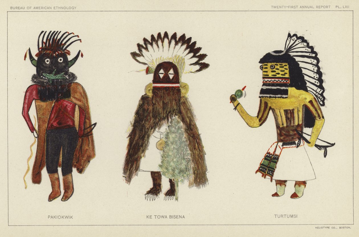 Pakiokwik, Ke Towa Bisena, Turtumsi (litografia a colori) da American School