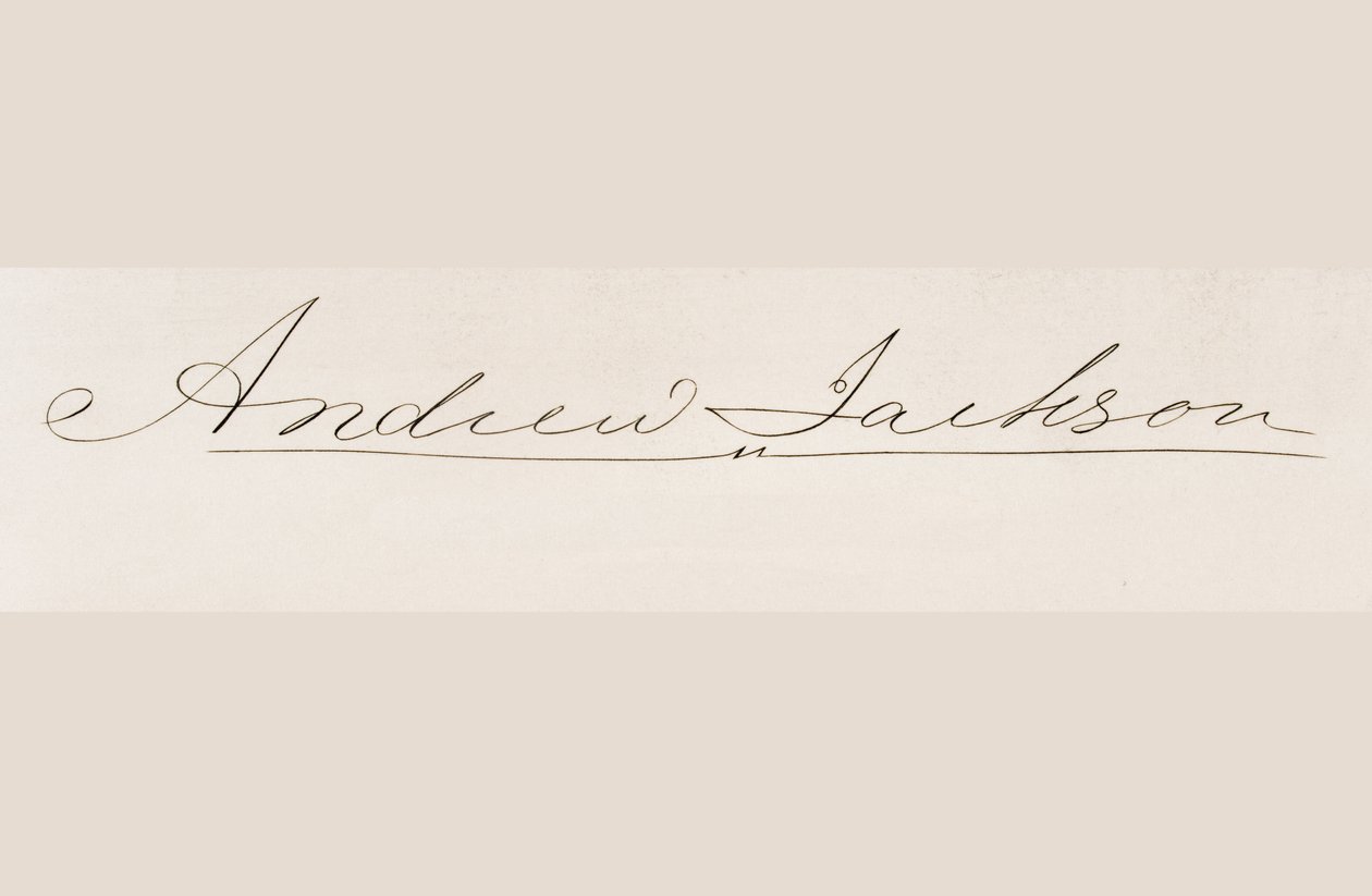 Firma di Andrew Jackson da American School