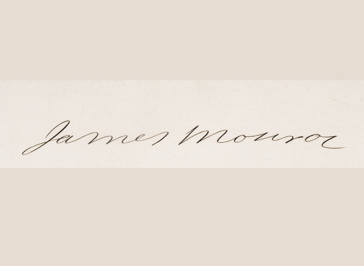 Firma di James Monroe da American School