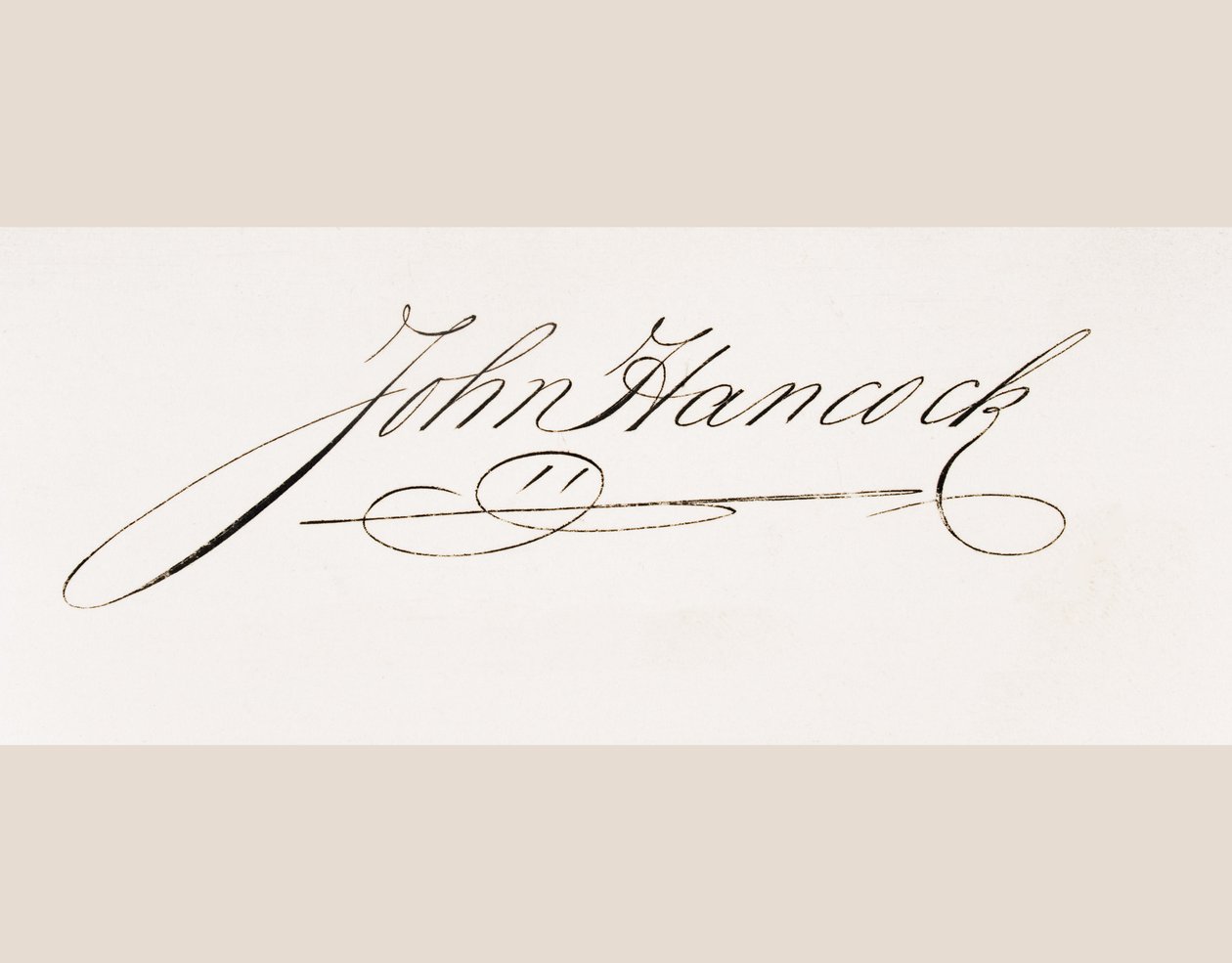 Firma di John Hancock da American School