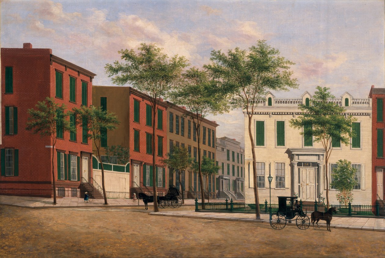 Strada a Brooklyn, 1880-90 da American School