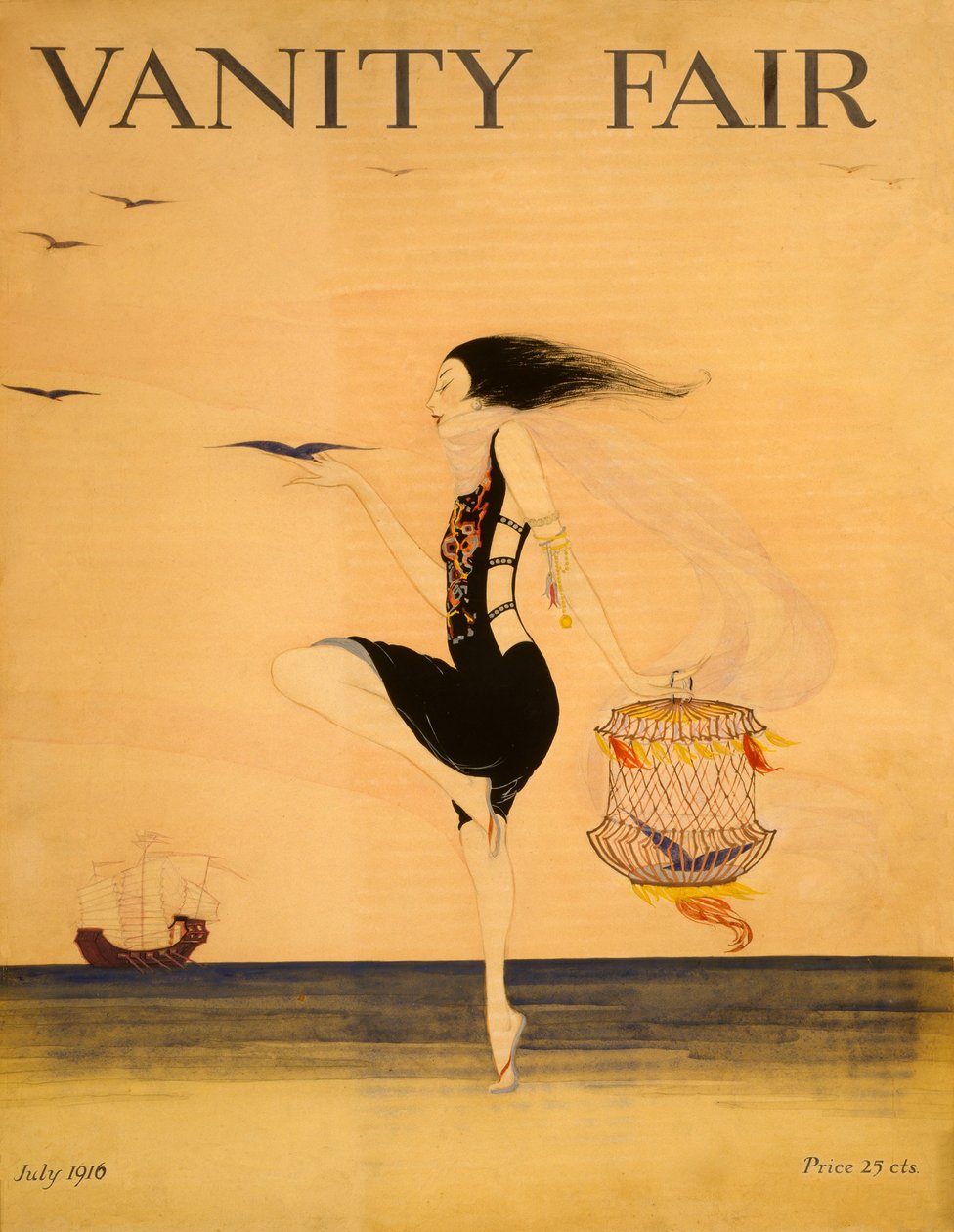 Copertina di Vanity Fair, luglio 1916 da American School