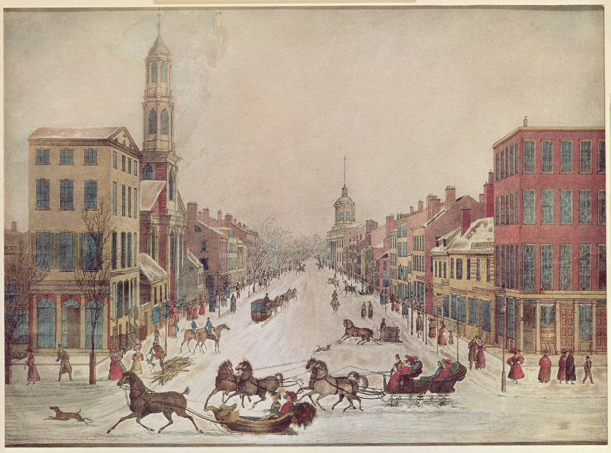 Inverno a Wall Street, 1834 da American School