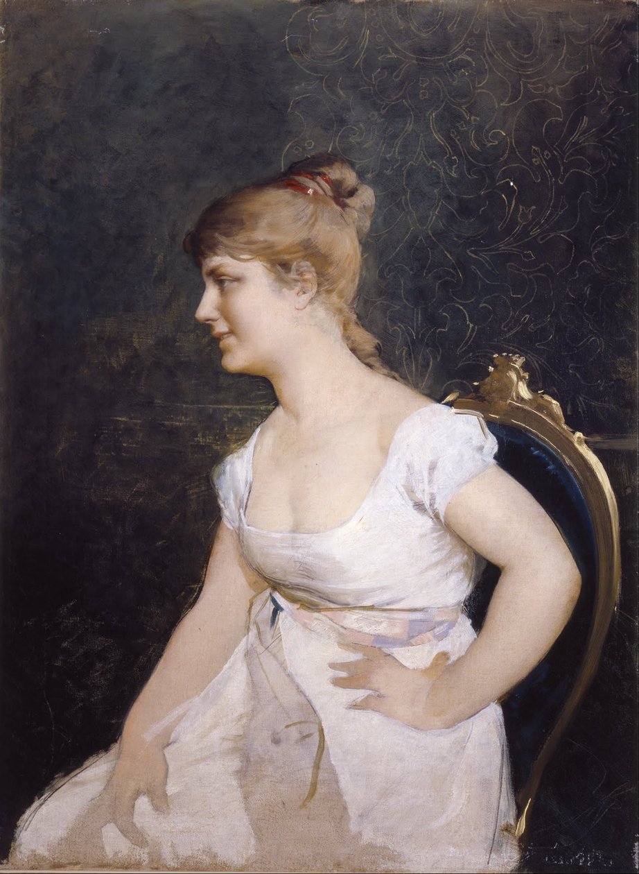 Ritratto di una giovane donna da Amos Cassioli