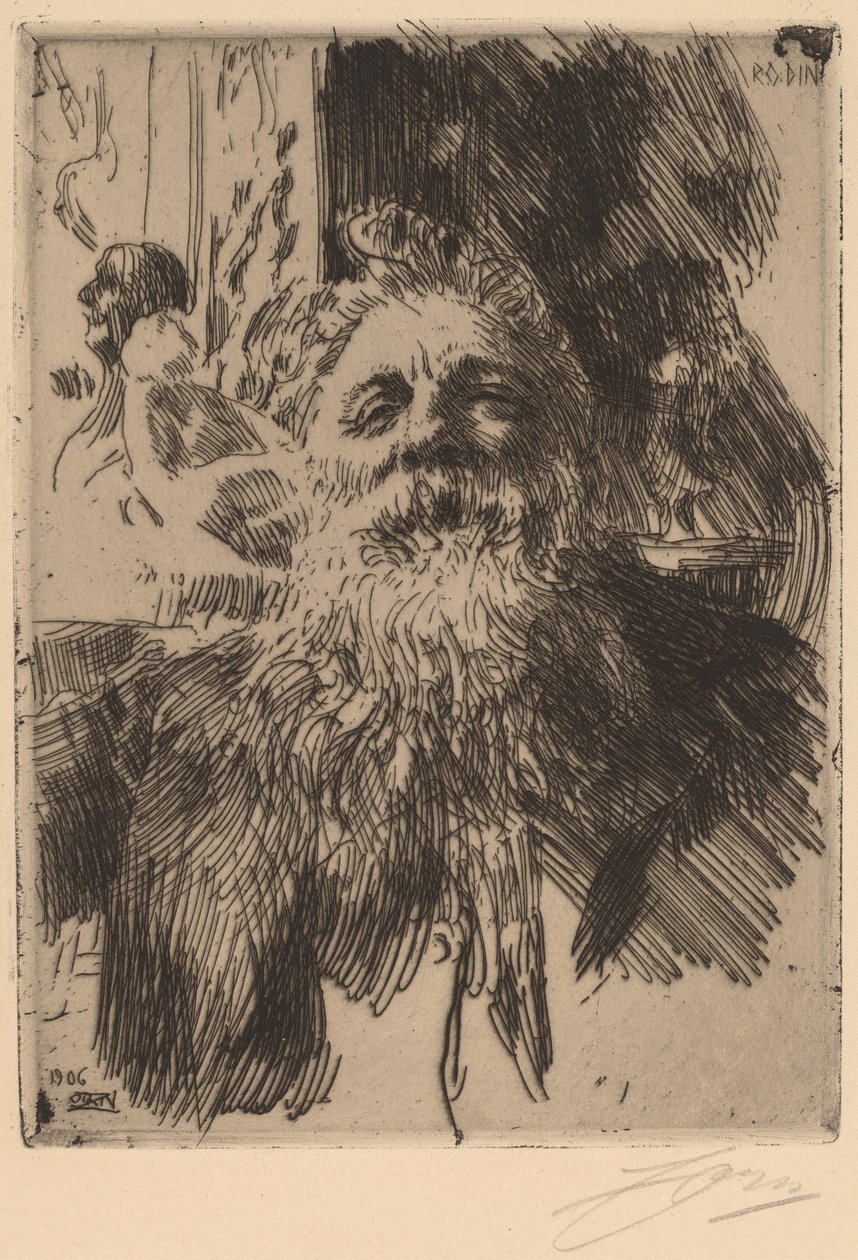 Auguste Rodin, 1906 da Anders Leonard Zorn