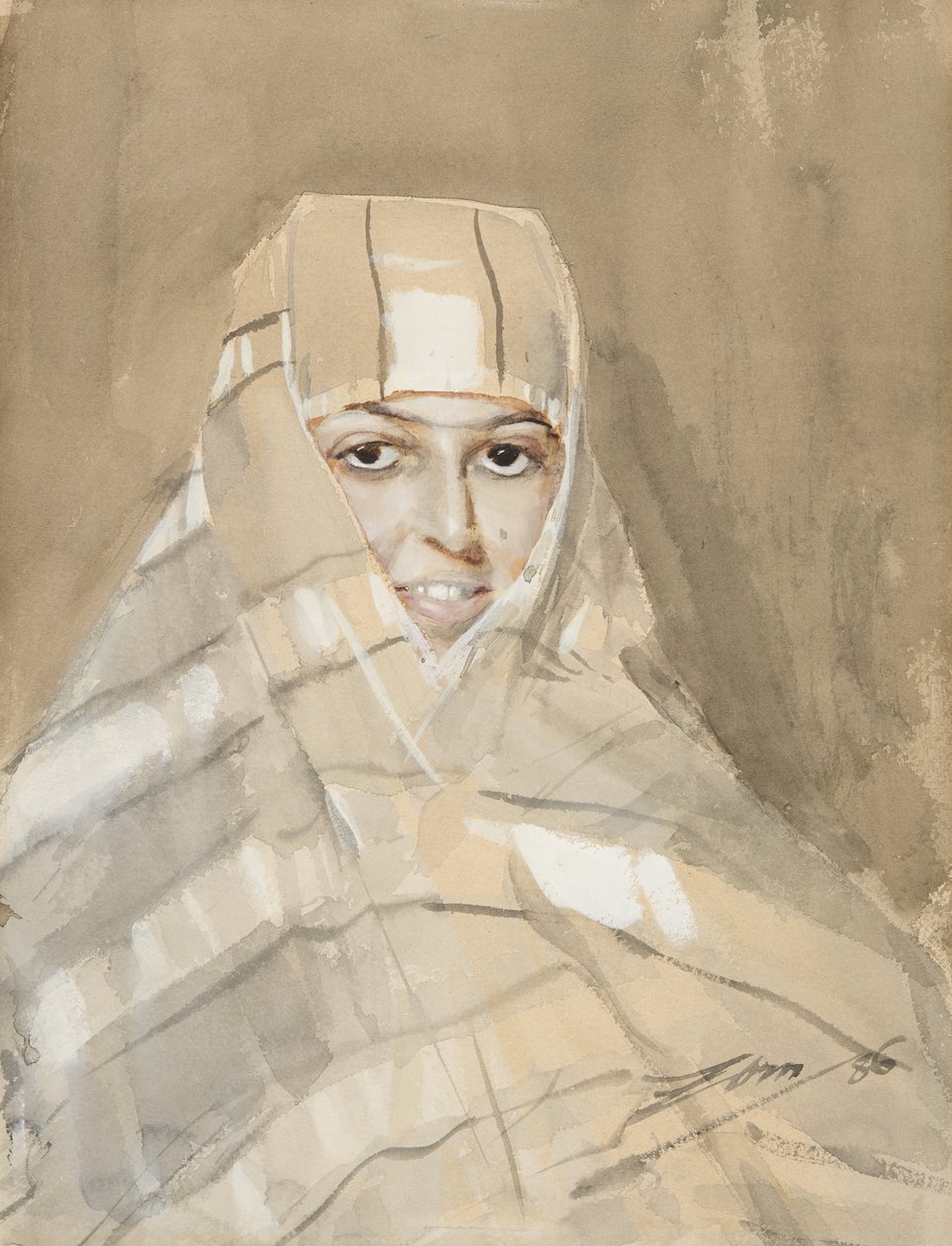 Ragazza beduina, 1886 da Anders Leonard Zorn