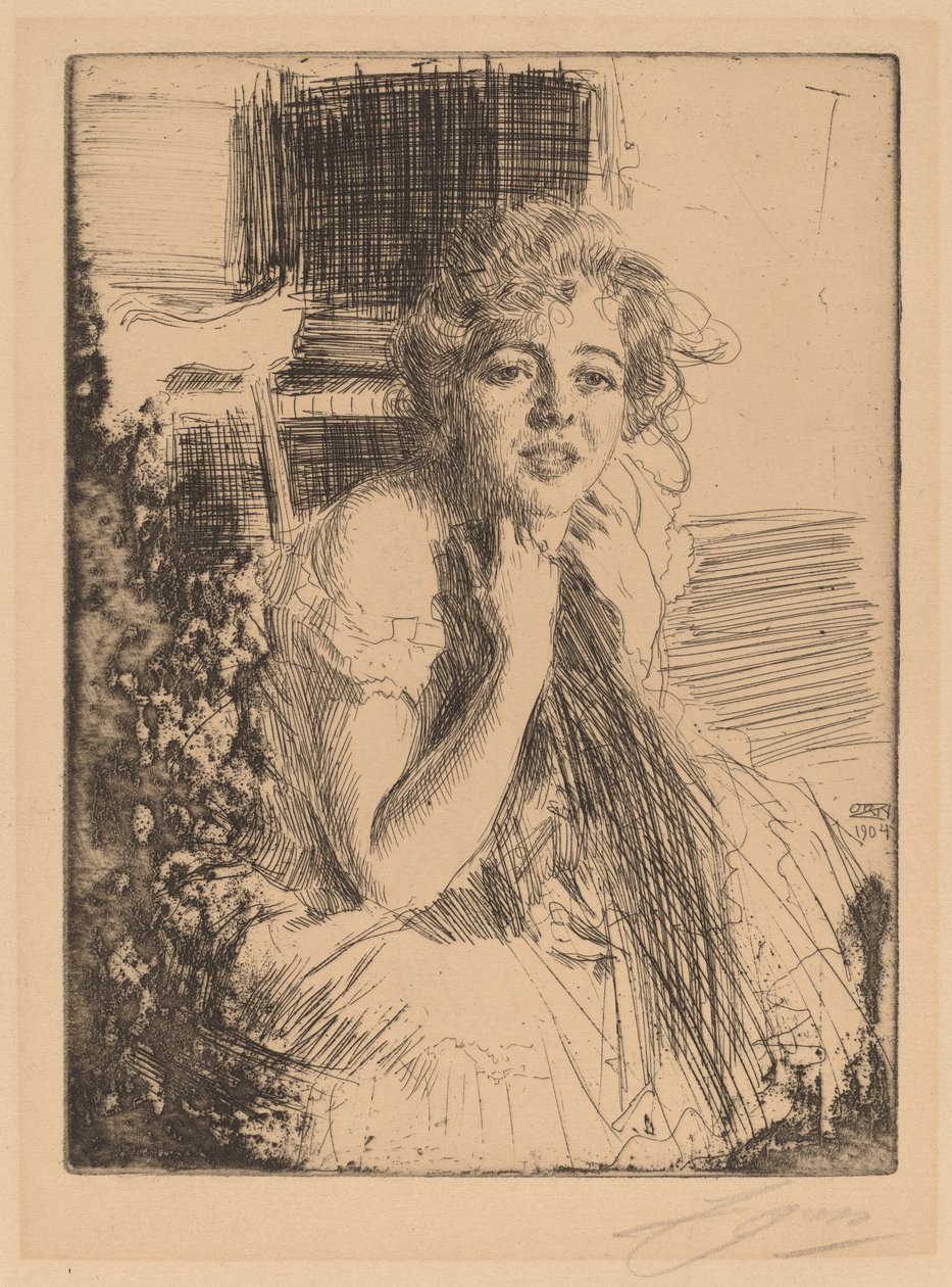 Emma Rasmussen, 1904 da Anders Leonard Zorn