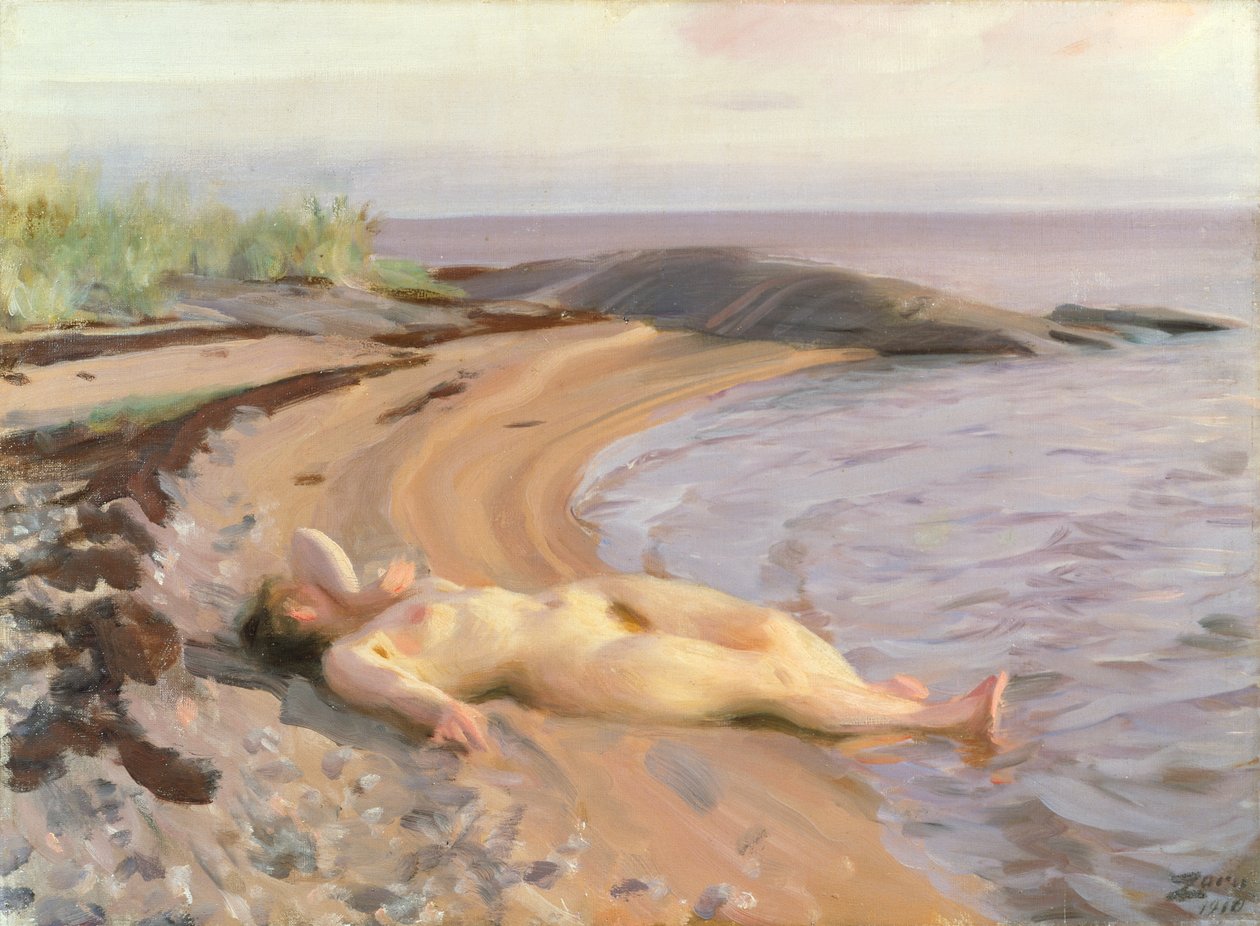 Sulla spiaggia da Anders Leonard Zorn