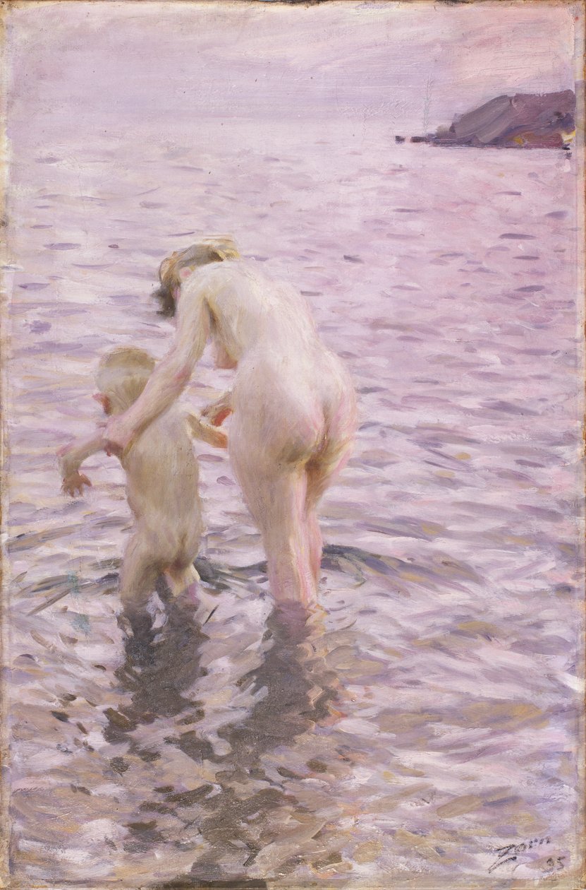Con la madre da Anders Leonard Zorn