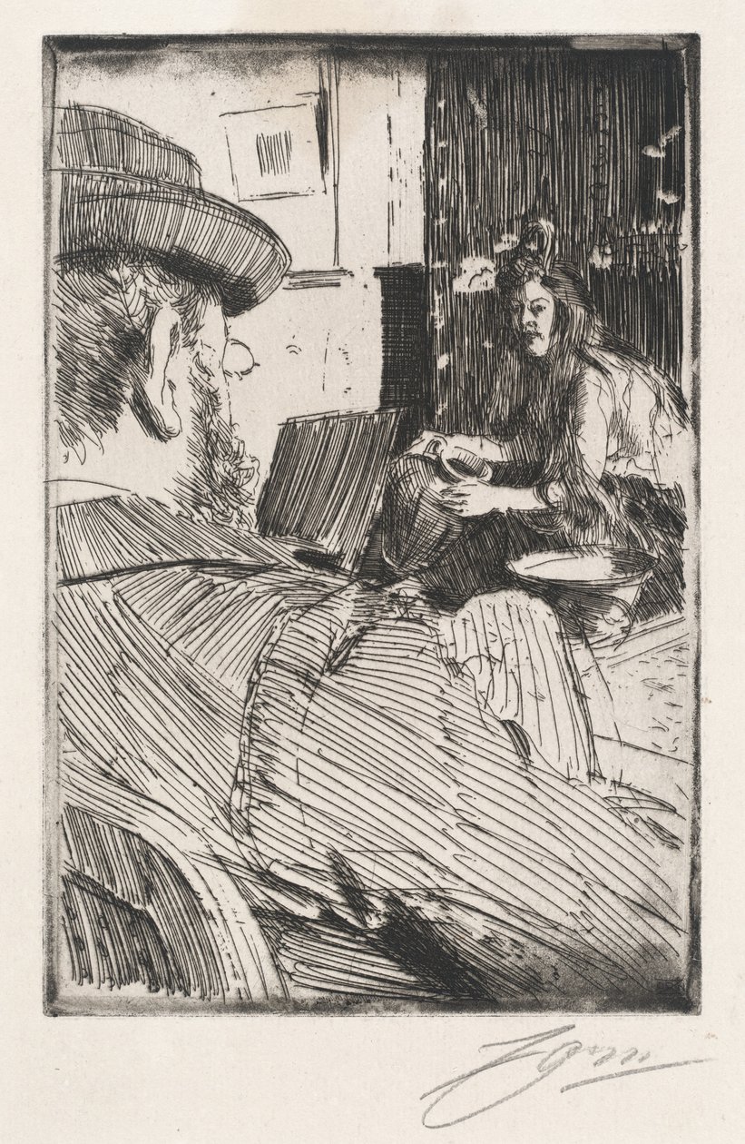 Albert Besnard e il suo modello da Anders Leonard Zorn