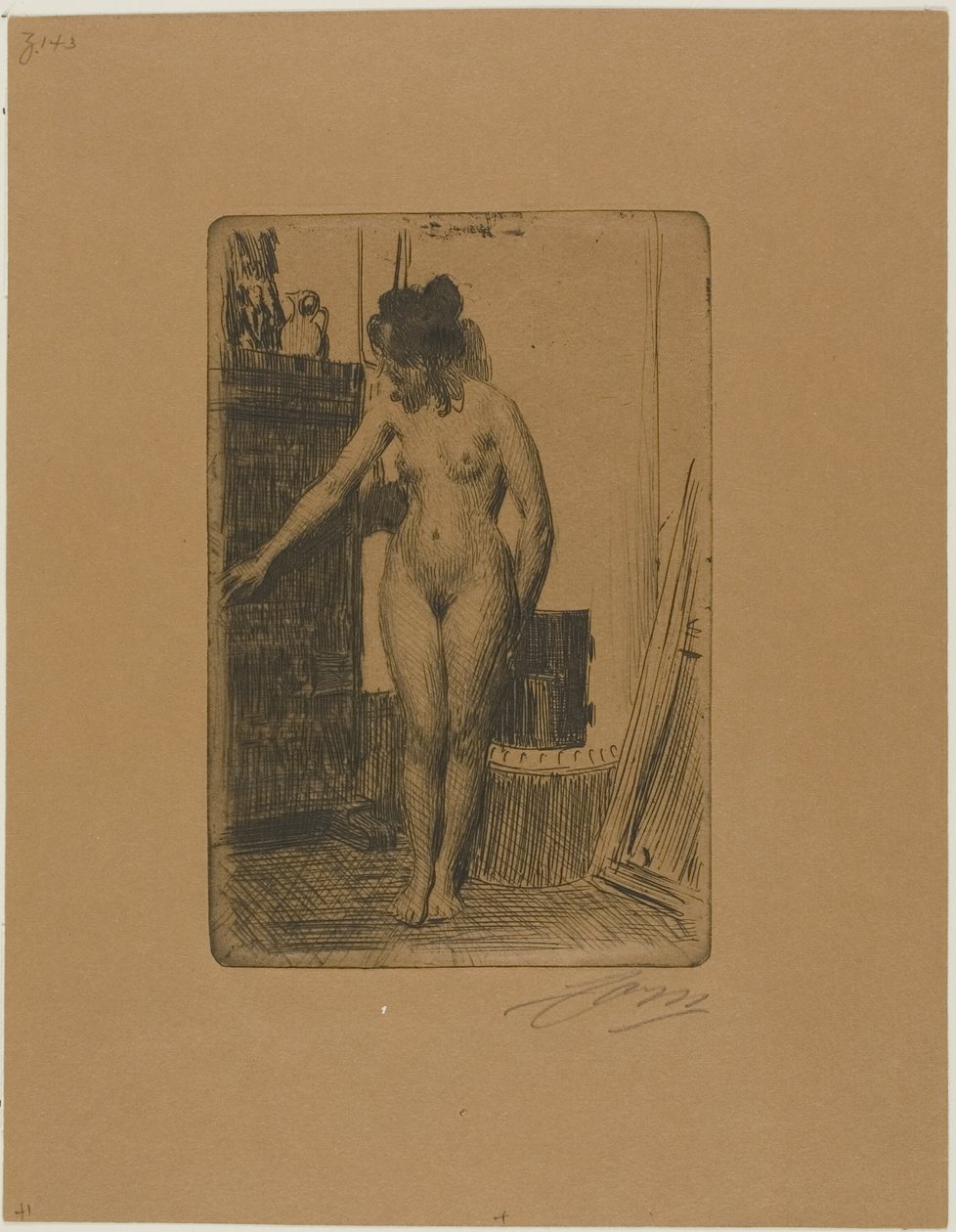Davanti alla stufa da Anders Leonard Zorn