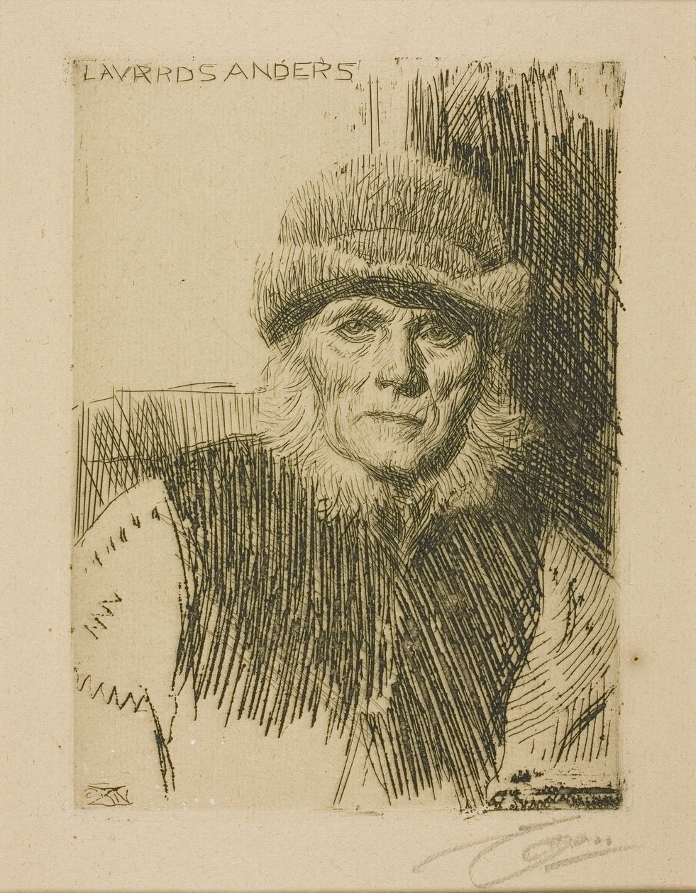 Contadino di Dalecarlia (Lavards Anders) da Anders Leonard Zorn