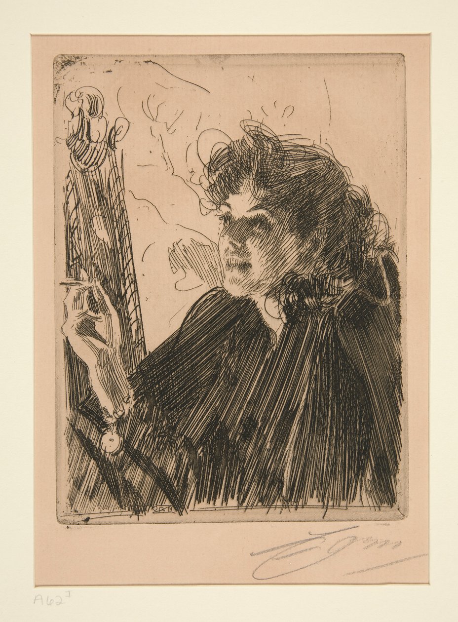 Ragazza con una sigaretta II da Anders Leonard Zorn