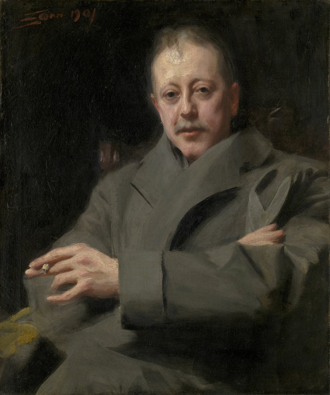 Studio di ritratto di un uomo da Anders Leonard Zorn
