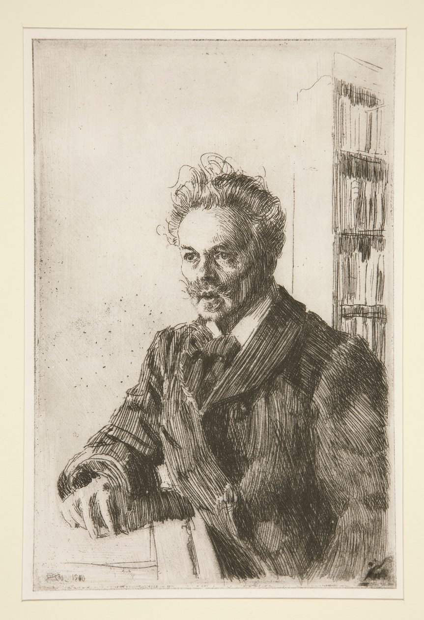 Ritratto di August Strindberg da Anders Leonard Zorn
