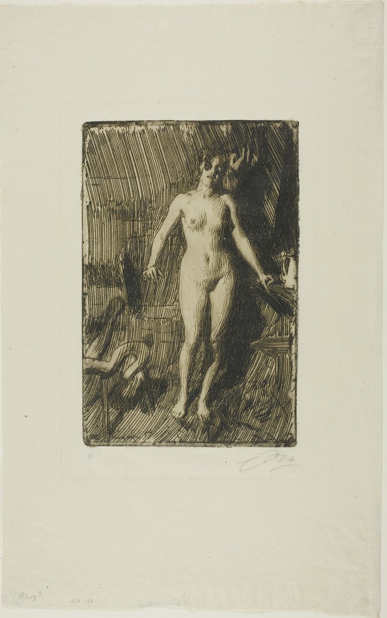 Modello in piedi da Anders Leonard Zorn
