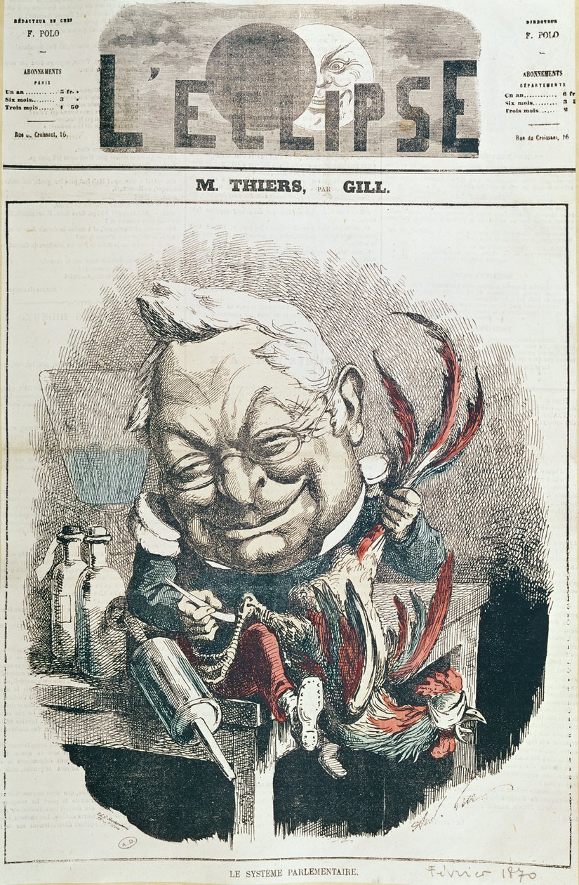 Caricatura di Adolphe Thiers (1797-1877) da 