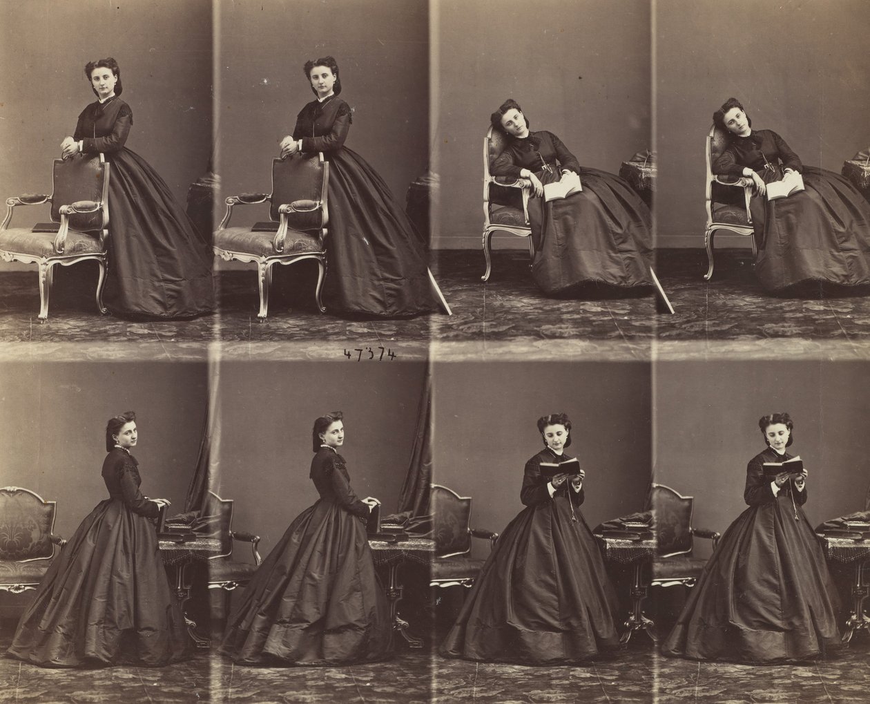 Léontine Walter, 1863 da Andre Adolphe Eugene Disderi