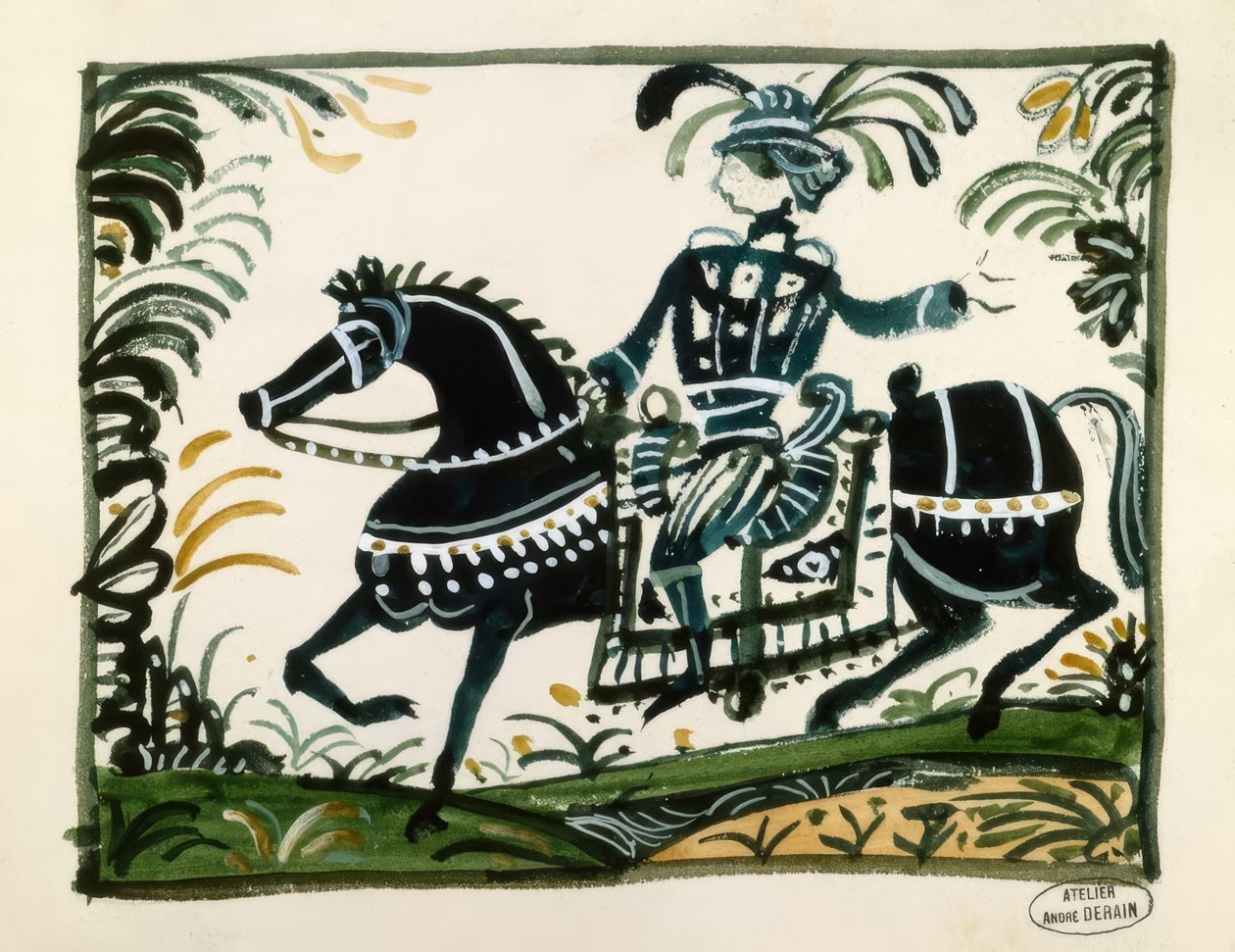 Cavaliere con pennacchio da Andre Derain