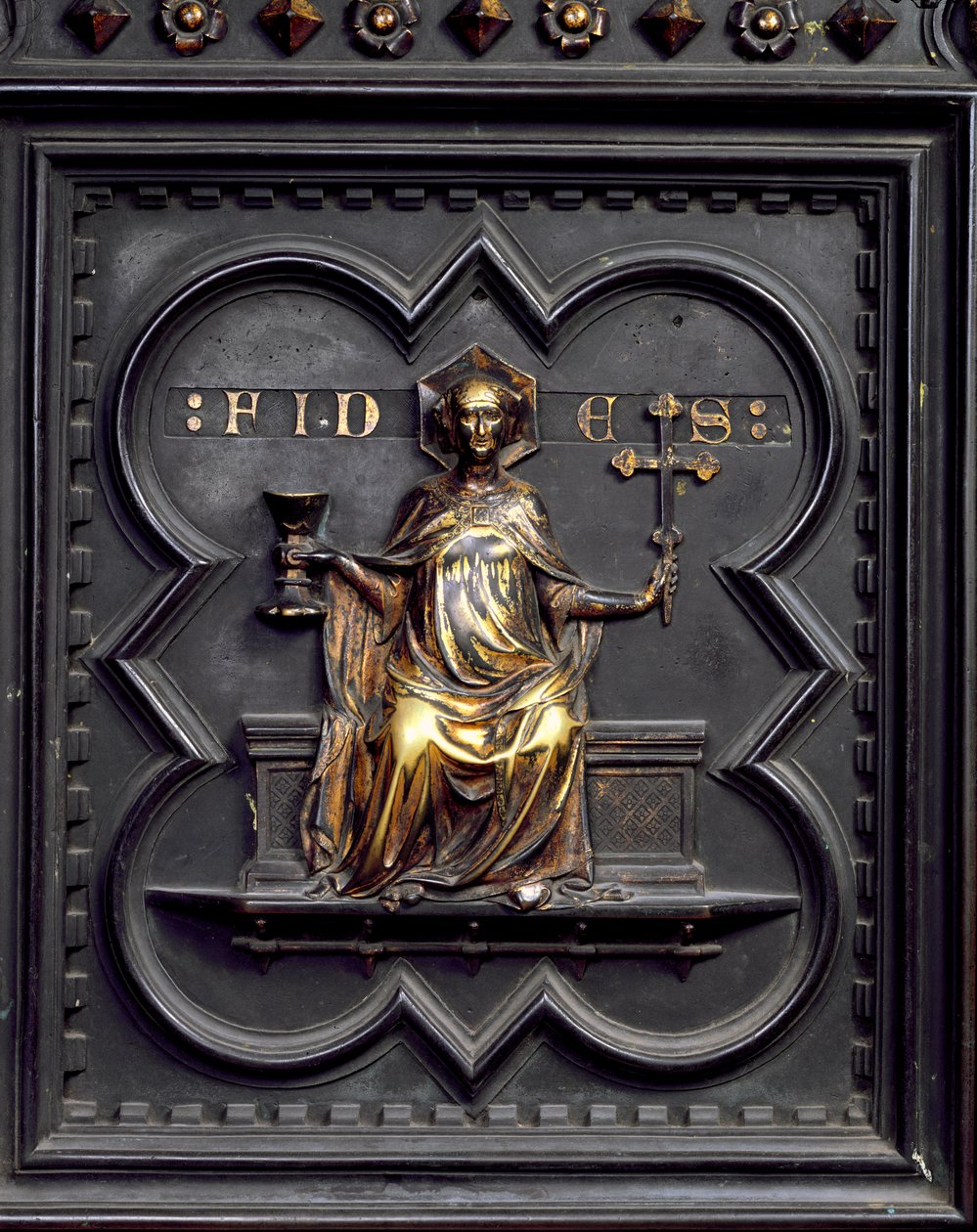 Fede, pannello B delle porte sud del Battistero di San Giovanni, 1336 (bronzo) da Andrea Pisano