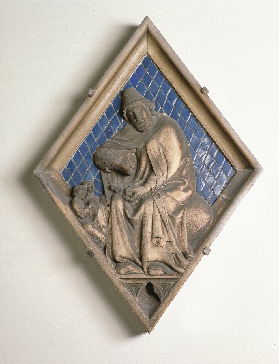 Mercurio, piastrella in rilievo dal Campanile (ceramica e marmo) da Andrea Pisano