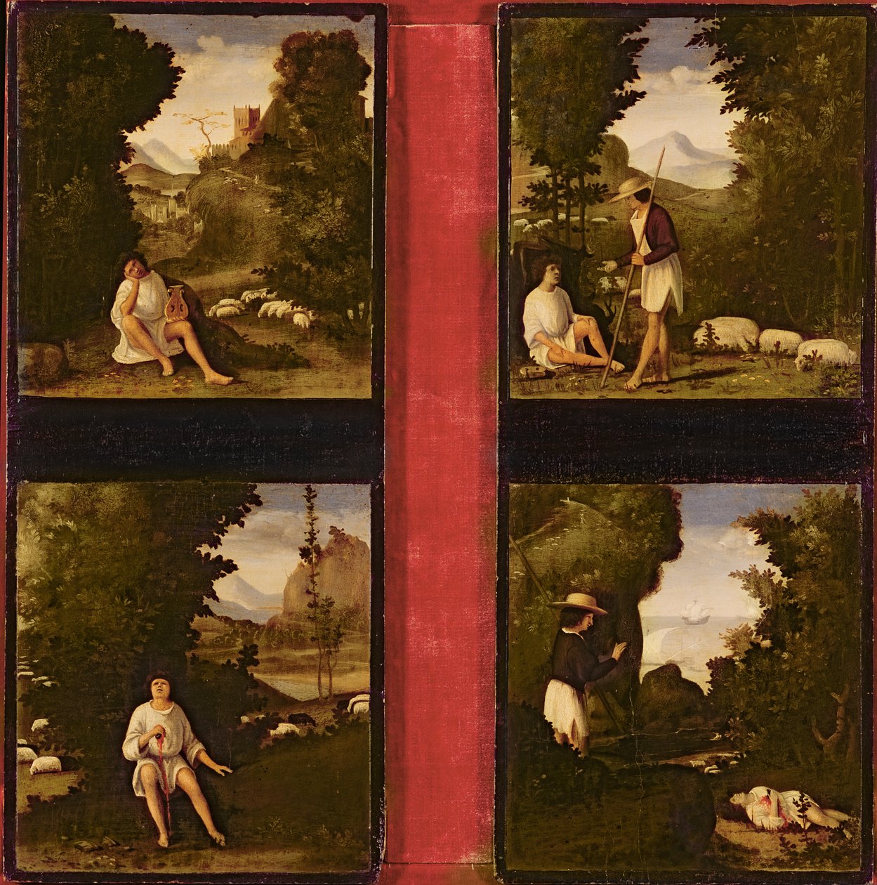 Scene dalle Ecloghe di Tebaldeo, c.1505 da Andrea Previtali