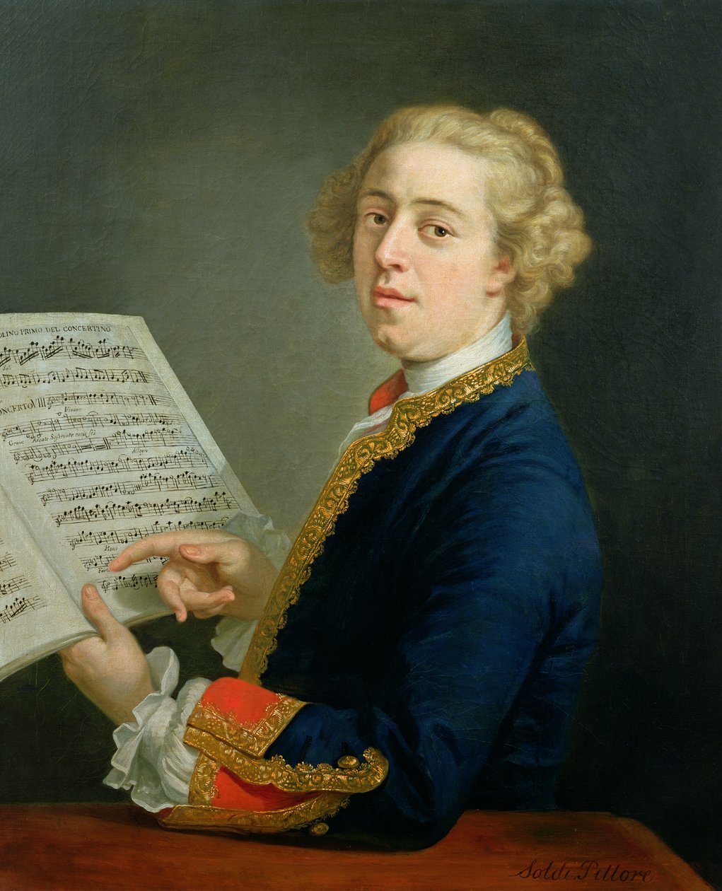 Ritratto di Francesco Geminiani (1687-1762), violinista italiano da Andrea Soldi