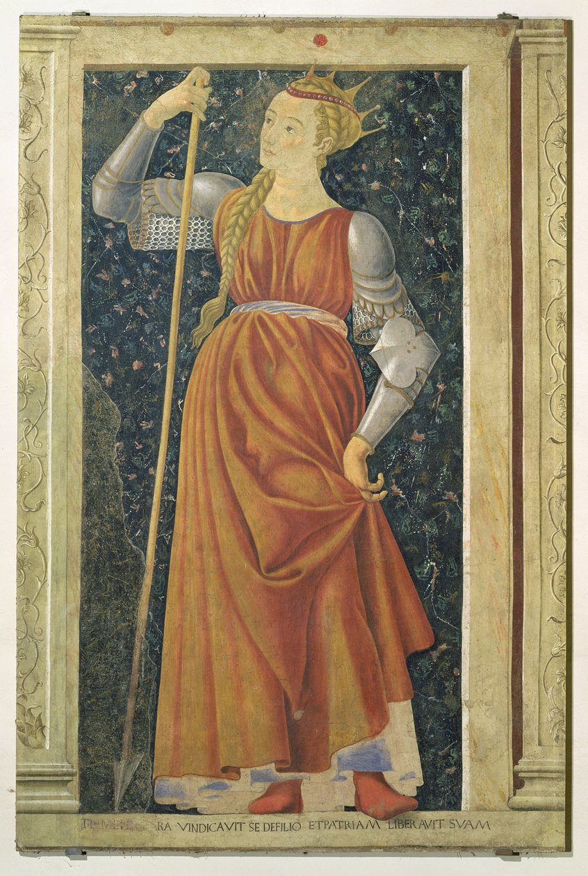 Regina Tomiri, dalla serie Villa Carducci di uomini e donne famosi, c.1450 da Andrea del Castagno