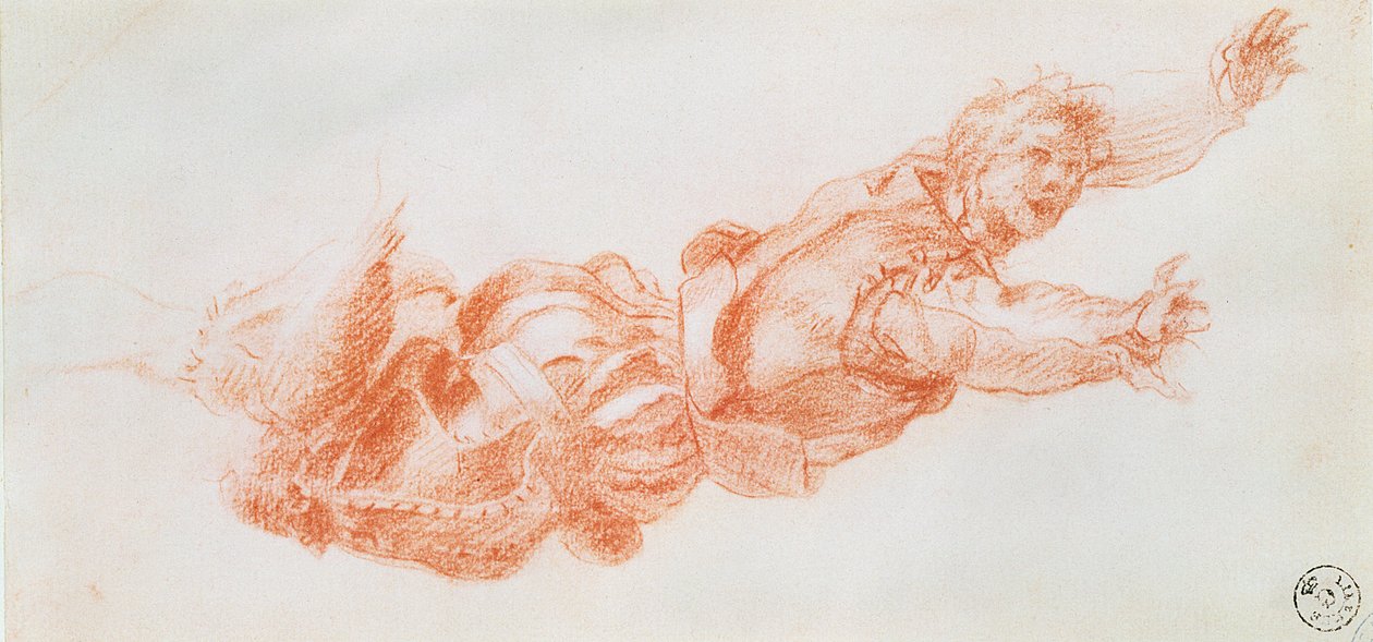 Studio di un uomo sospeso per la gamba destra da Andrea del Sarto