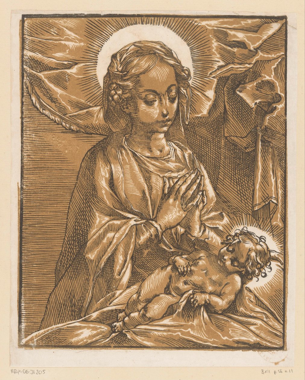 Maria adora il Bambino Gesù da Andrea Andreani