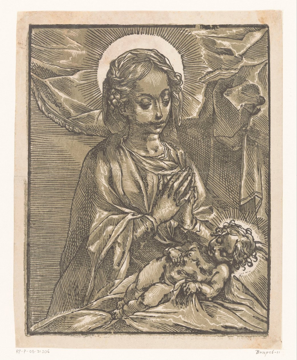 Maria adora il Bambino Gesù da Andrea Andreani