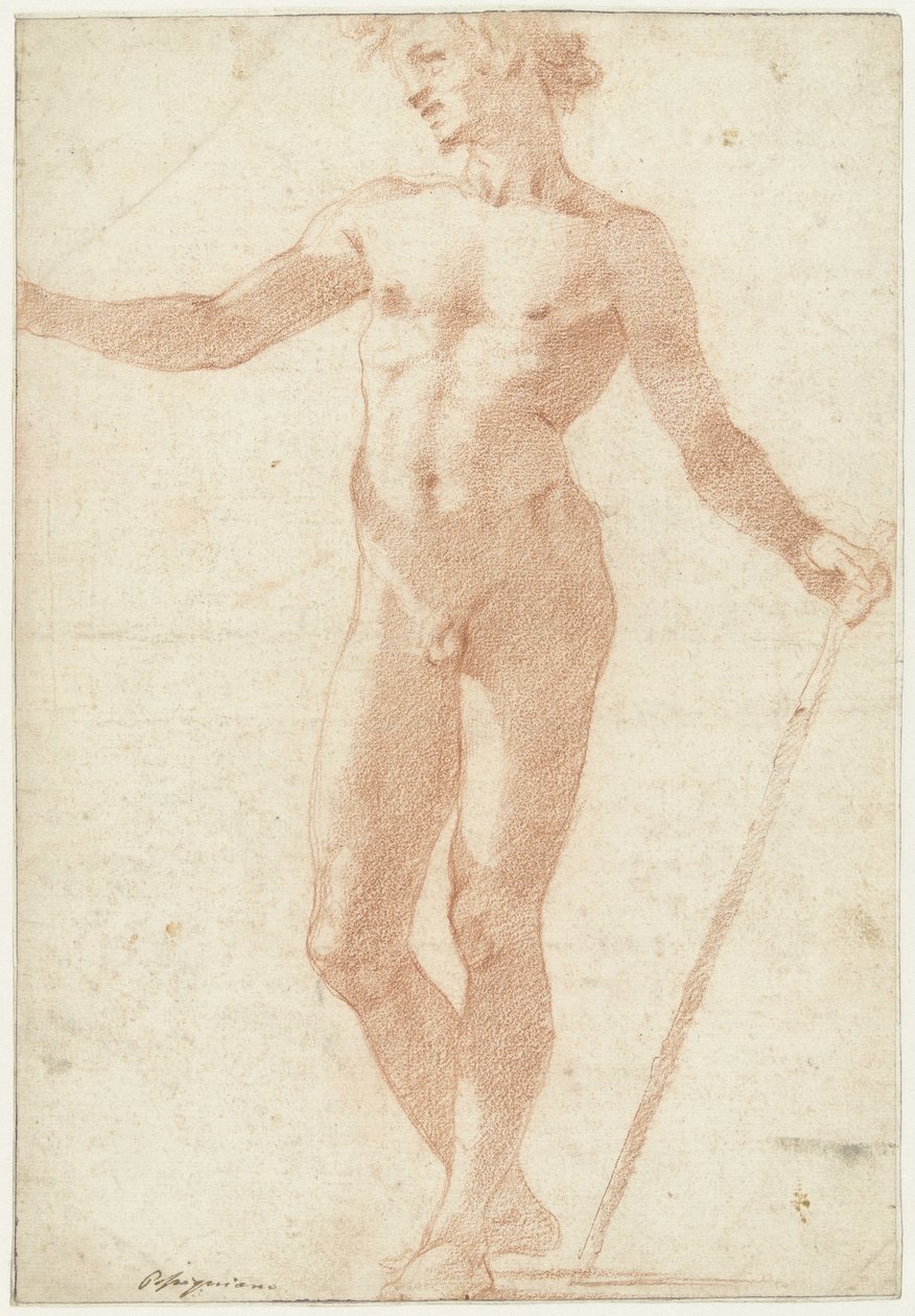 Modello maschile nudo in piedi da Andrea Boscoli